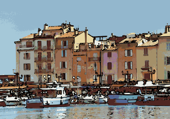 Saint Tropez, edited photography, scenic view