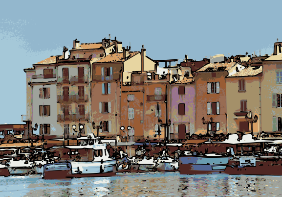 016 Harbour view Saint Tropez by David Watts