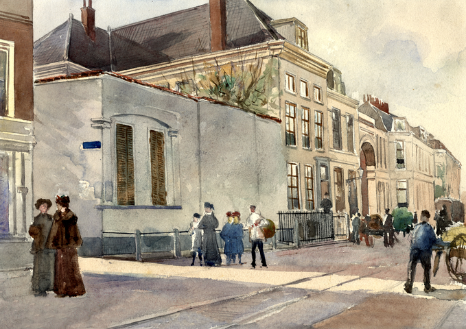 224 View of the facades of the houses on the south side of Wittevrouwenstraat in Utrecht