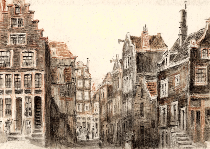 255 Lindengracht 250-254 and in the middle the Derde Goudsbloemdwarsstraat