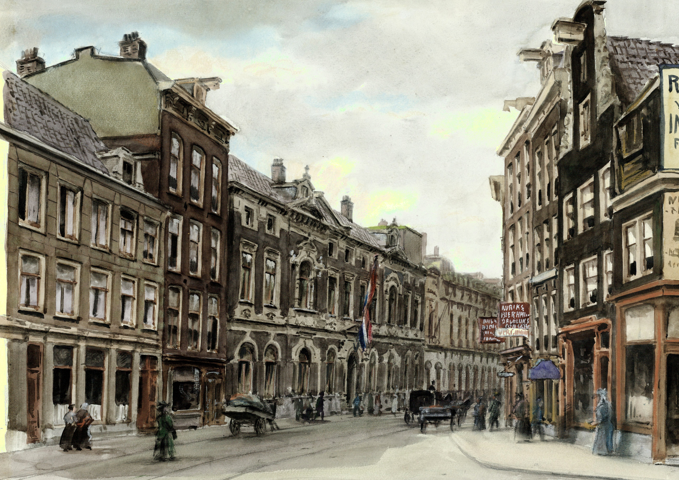 280 Amstelstraat right Amstel, corner house on the right number 200