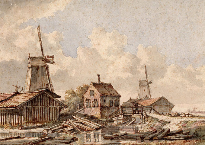 304 View of the shapenveld located on the east side of the Kostverlorenvaart near the Eerste Hugo de Grootstraat