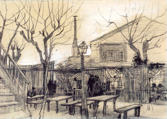 5013 Garden restaurant la Guinguette in Montmartre