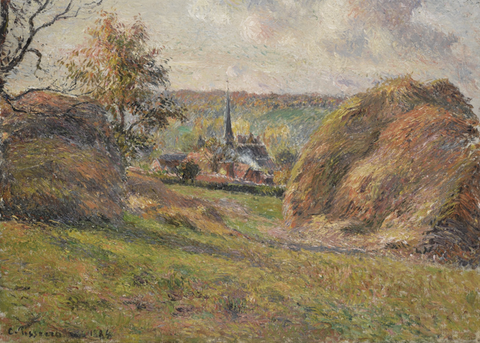 7023 The Millstones and the church steeple in Eragny