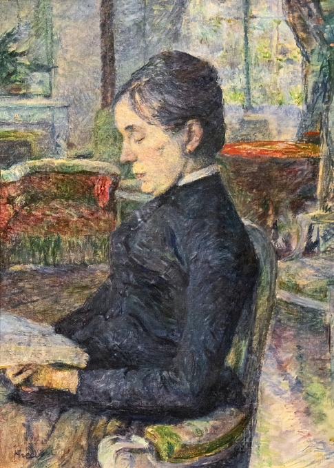 8003 Adéle de Toulouse-Lautrec in the salon at Malromé