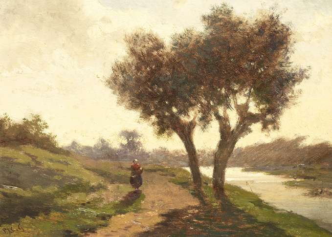 9101 Landscape with two trees