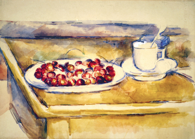 9204 Cup and dish of cherries