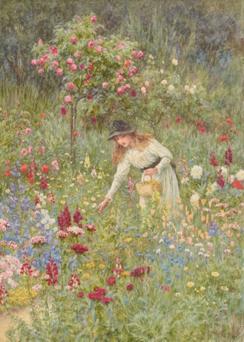 9511 Gathering flowers