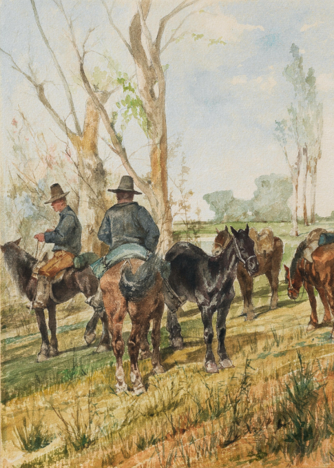 9605 Horse herders in the Maremma (1893)