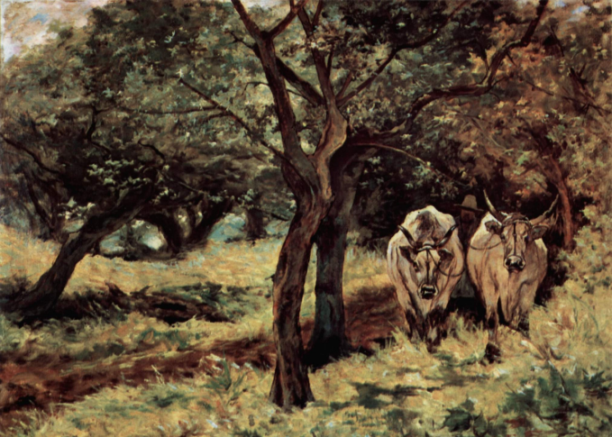 9609 Two oxen in the olive grove (1885)