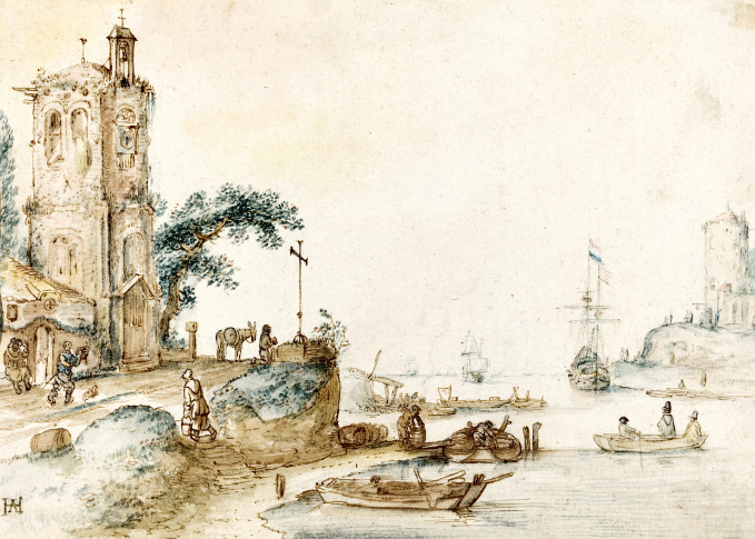 9704 Scene with a Tower to the Left (1620)