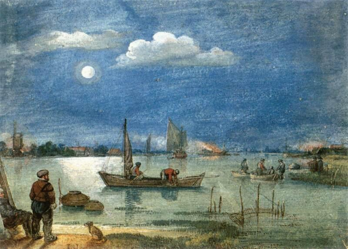 9707 Fishermen by Moonlight (1625)