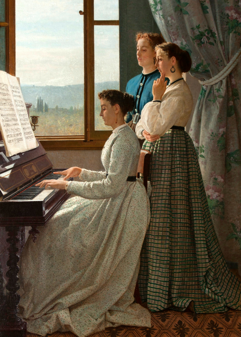 The singing of the folk song 1868