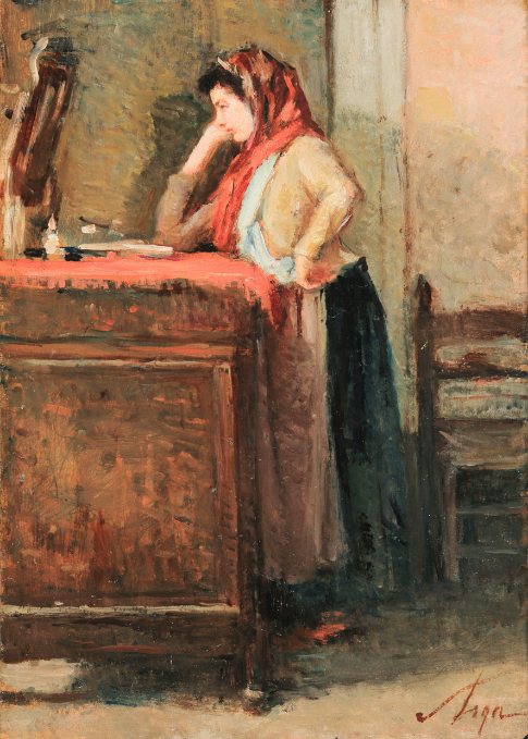 Woman from Gabbro at the mirror 1892